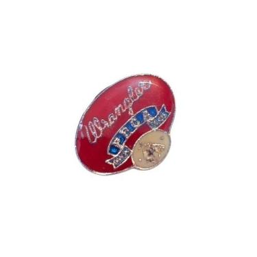 Imagem de Broche Oval Country de Rodeio  Prateado com Esmaltação - Pistache Aces