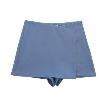 Imagem de Saia Assimétrica Feminina Casual Chic Estilo Simples Shorts Básicos Fe