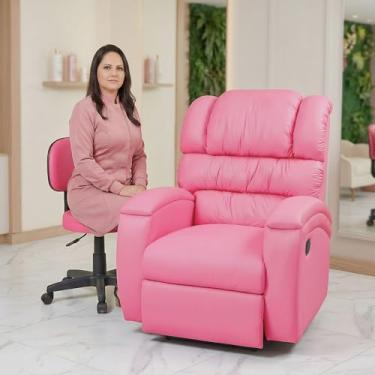 Imagem de Poltrona Reclinável Pink para Estética Cílios e Sobrancelha Atendimento Premium