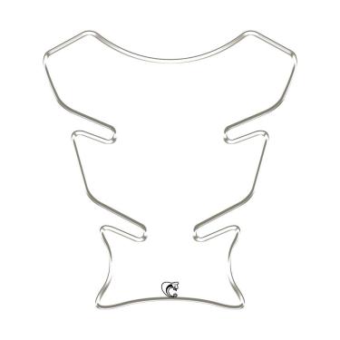 Imagem de Protetor de Tanque Moto Honda e Yamaha Branco em PVC com Acabamento Resinado 3D Teu Adesivo