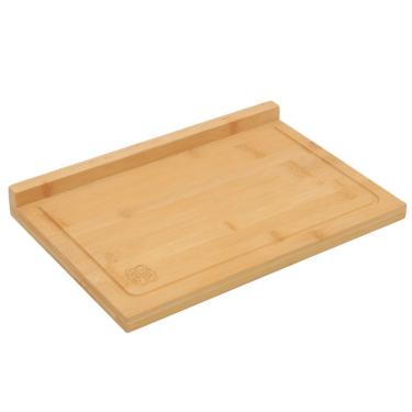 Imagem de Tábua de Corte de Bambu Dupla Face MS-BM01 38x26CM com Canaletas Antibacteriana para Cozinha Mimo