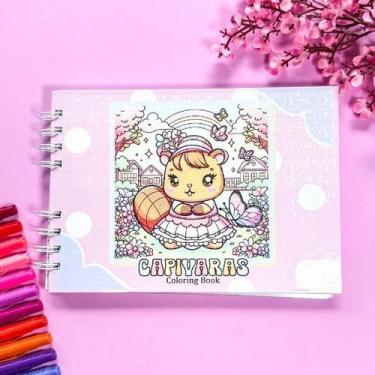 Imagem de Livro de Colorir - Capivara 50 Folhas - A5 - Relaxe e Crie - Importado