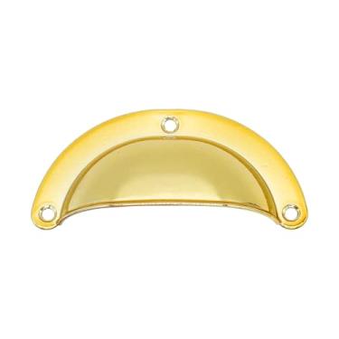 Imagem de Puxador Bonito Colonial Concha Retro Vintage Gaveta Movel (Dourado)