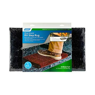 Imagem de Camco Tapete de degrau 42936 RV (42936 Premium Wrap, material de grama (56 x 50 cm) - preto)