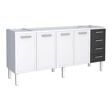 Imagem de Gabinete Cozinha De Aço Juno 4G 1920Mm Preto Desmontado(Pia 200) Cozimax