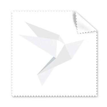 Imagem de Pano de limpeza com estampa de pombo abstrata de origami branco, 5 peças