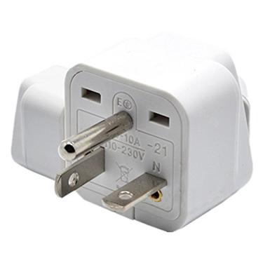 Imagem de Tekit Adaptador de plugue universal NEMA 6-20P branco 110-250V 15A, universal mundo para norte-americano EUA NEMA 6-20P conversor adaptador de tomada elétrica