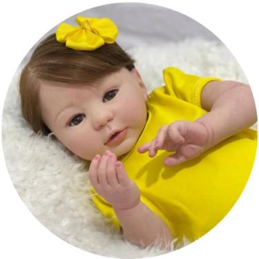 Imagem de Bebê Reborn Menina Realista Fio A Fio Com Enxoval Pronta