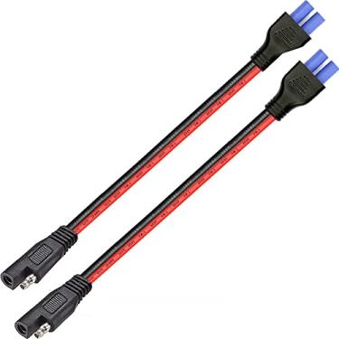 Imagem de ZHOFONET Conector de plugue fêmea SAE para EC5, cabo SAE para EC5, adaptador automotivo de alimentação SAE para EC5, adequado para bateria solar de carro, 30 cm