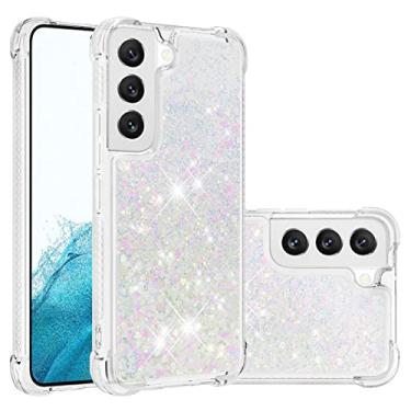 Imagem de Capa de celular Glitter Case para Samsung Galaxy S22 Plus Case para Mulheres Meninas Girly Sparkle Líquido Luxo Luxo Flutuante Quicksand Transparente Macio Tpu. Capa de celular