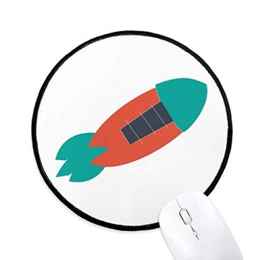 Imagem de DIYthinker Tapete de mouse Universo Alien Monster Rocket Desktop Office Tapete redondo para computador