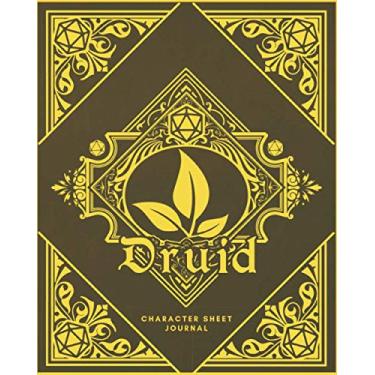 Imagem de Druid Character Sheet Journal: DnD Notebook With 50 Character Pages and 100 Mixed Pages (Lined, Graph, Hex & Blank)For Role Playing Fantasy Games I ... Create Characters, Maps, Track , Plan & More