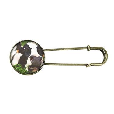 Imagem de Pcture Organismo Terrestre Animal Vaca Retro Metal Broche Broche Clipe Joias