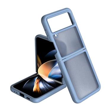 Imagem de Capa protetora dobrável para Samsung Galaxy Z Flip 4 elegante e leve com painel traseiro translúcido para Galaxy ZFold4, capa protetora dobrável, b, para Z Fold4