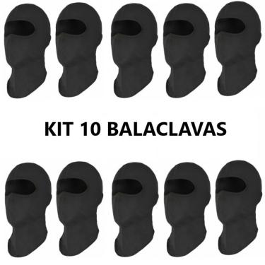 Imagem de Kit 10 Balaclavas Touca Ninja Moto Bike Térmica Preta