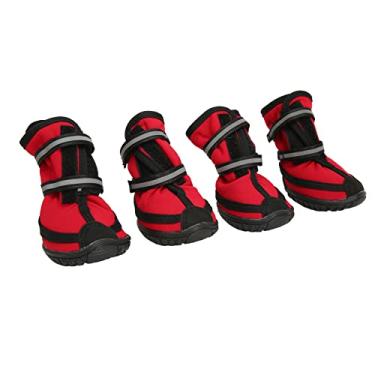 Imagem de Botas de inverno para cães, à prova d'água, com tiras refletivas, sapatos antiderrapantes para cães para caminhadas ao ar livre, viagens (2GG)
