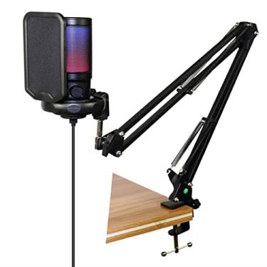 Imagem de Microfone Gamer Condensador Usb Led Rgb Com Braco Articulado U850b Luuk Young