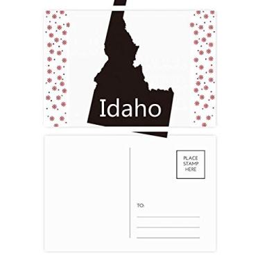 Imagem de Idaho Mapa dos Estados Unidos da América Natal Celebração Cartão postal Bênção Cartão postal