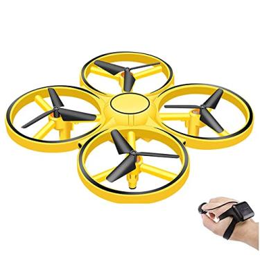 Imagem de Mini drone controle de gestos, quadricóptero, aeronaves, controle por smartwatch, recarregável, fácil de voar, brinquedo de presente para meninos, meninas, adolescentes, adultos e iniciantes