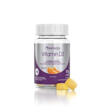 Imagem de Vitamin D3 GUMMY - Tangerina - 2.000UI por goma 30 unidades 75g - Sanavita-Unissex