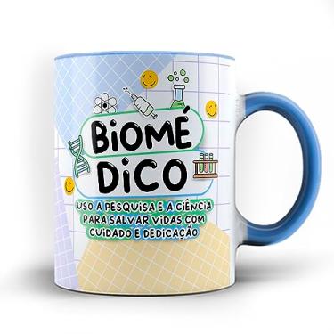 Imagem de Caneca xicara profissão Biomédico Biomedicina 23 (Azul)