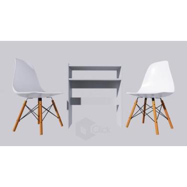 Imagem de Manicure Kit De Mesa Branca + 2 Eames Eiffel Cadeiras Branca - Ajb Sto