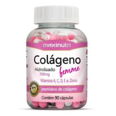 Imagem de Colágeno Hidrolisado Femme + Vitaminas A, C, D, E - 90 Cáps - Maxinutr
