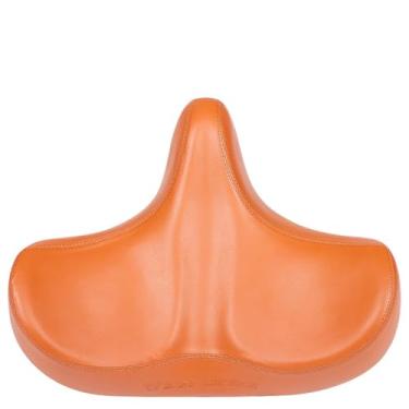 Imagem de Assento de bicicleta com absorção de choque de mola dupla, selim de bicicleta alargado e espesso, almofada de assento de bicicleta ergonômica (ranhuras para respirabilidade)-A