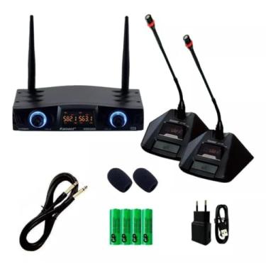 Imagem de Microfone Goosenek Sem Fio Duplo Karsect Krd200dg Palestras