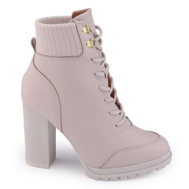 Imagem de Bota Feminina Vizzano 3089.102 tratorada salto alto 9,5cm