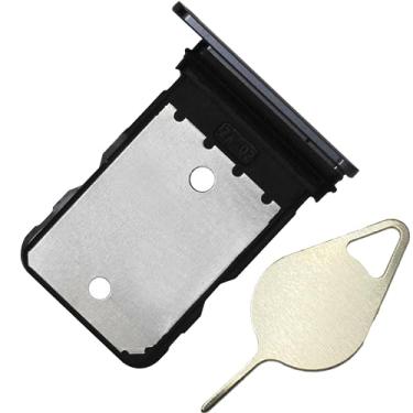 Imagem de SECRETIGER Suporte de bandeja de cartão SIM com pino de substituição para slot de cartão Google Pixel 8A para fácil acesso ao cartão SIM GKV4X G6GPR G8HHN G576D - Obsidiana