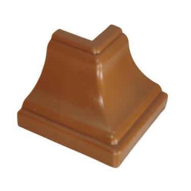 Imagem de Kit 50 Canto Externo Mogno Para Moldura Forro Rodaforro Meia cana Pvc 