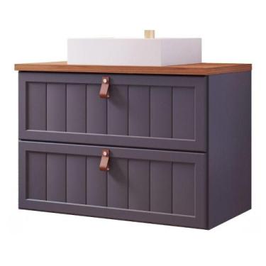 Imagem de Gabinete Para Banheiro 60Cm 100% Mdf 1 Gaveta 1 Porta Basculante Sense