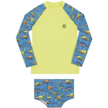 Imagem de Roupa Proteção Solar Uv Infantil Criança Menino Praia - Kamylus, Verde
