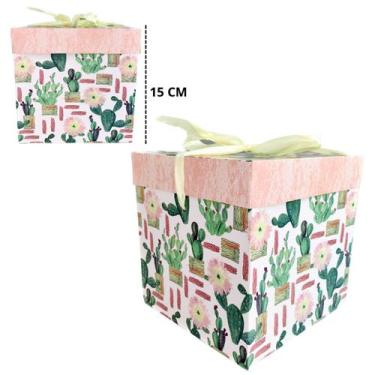 Imagem de Caixa Embalagem Para Presente De Papel 15cm Laço - Inter