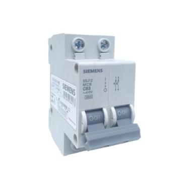 Imagem de Disjuntor Din Bifasico 5SJ1 Curva - C 63A 5SJ1263-7MB - Siemens, Branc