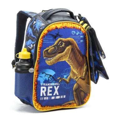 Imagem de Mochila Costas Dinossauros com Estojo e Lancheira Escolar - Seanite, A