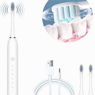 Imagem de Escova Dental Oral Elétrica Recarregável + 1 Escova Extra - Bela Impor