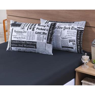 Imagem de Kit 10 Fronhas Avulsas 80x60cm Percal 100% Algodão 180 Fios Estampada 