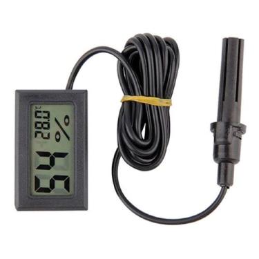 Imagem de Termo-higrômetro Termômetro Digital Umidade Temperatura Chocadeira Amb