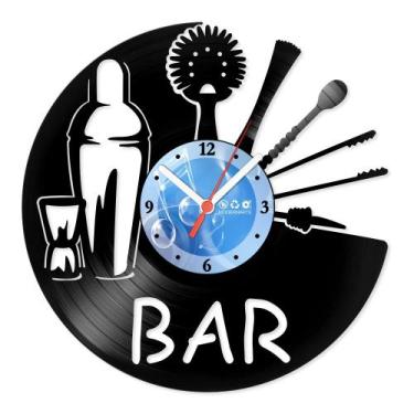 Imagem de Relógio De Parede Disco Vinil Área De Churrasco - Bar Bartender - VAC-