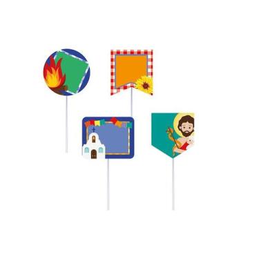 Imagem de Plaquinhas para Personalização - Noite de São João - 8 unidades - Crom