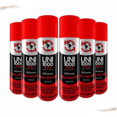 Imagem de Kit 6 Graxa Spray Lubrificante Multiuso Alta Aderência - Uni 1000