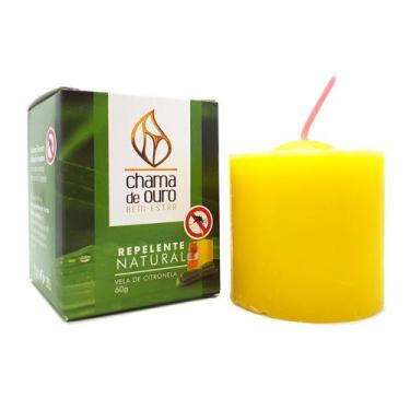 Imagem de Vela Aromática Perfumada Decorativa Repelente Citronela 60g - Chama de