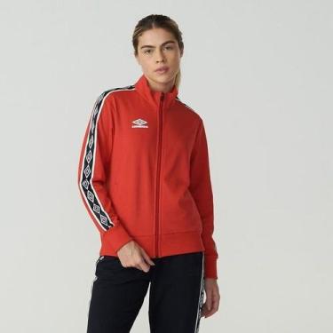 Imagem de Jaqueta Fem. Vermelha Umbro Traditional Diamond, Vermelho, M, Feminina