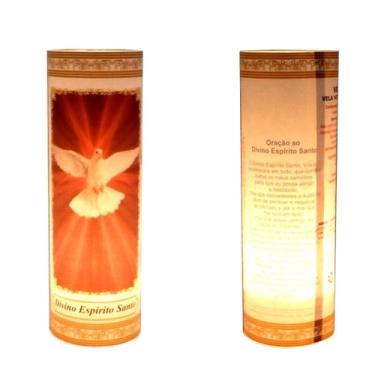 Imagem de 3 Velas Votivas 7 Dias Imagem Divino Espírito Santo Oração - Velitas