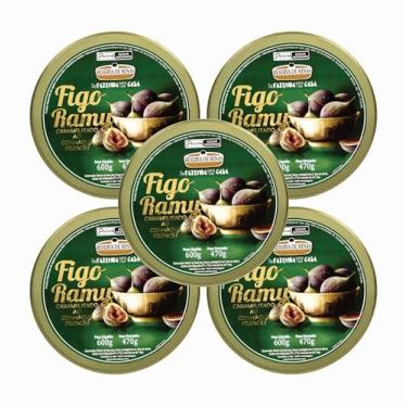 Imagem de 5 Doce Figo Ramy Caramelizado com Conhaque Francês em Lata de 600g da Reserva De Minas