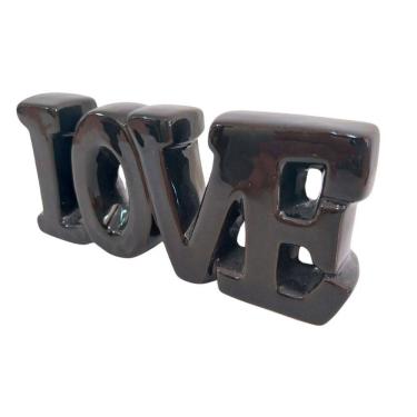Imagem de Palavra Decorativa De Ceramica Love  Preta Lyor R.4536