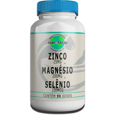 Imagem de Zinco Quelato 25Mg + Magnésio Quelato 200Mg + Selênio Quelato 100Mcg - 90 Doses