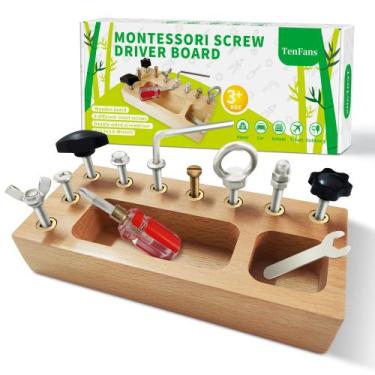 Imagem de Placa de chave de fenda Montessori Toys TenFans para crianças de 3 a 5